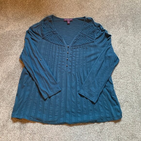 Gloria Vanderbilt Peasant Top - Picture 1 of 4